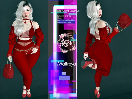 Second Life Marketplace - ::Latika:: Red look 1 - Otfit * Maitreya*BOX